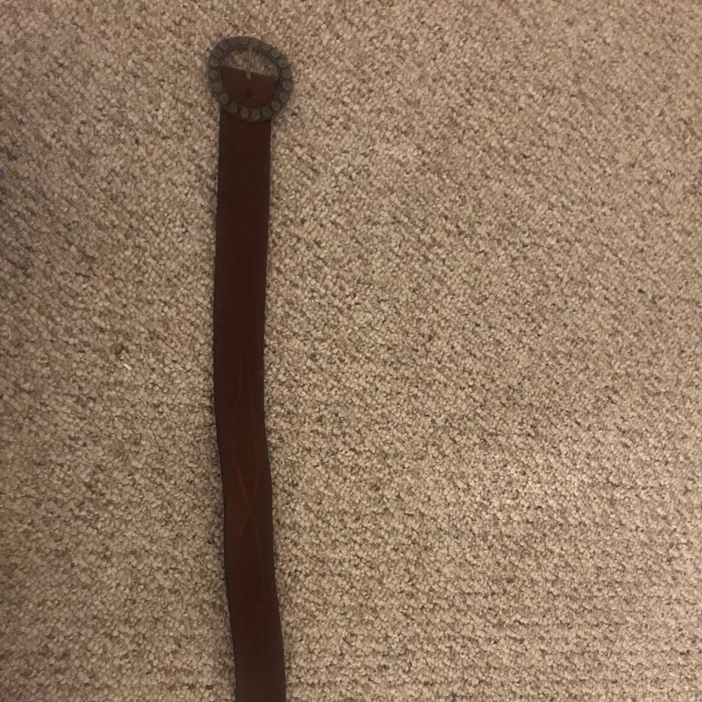 Brown leather belt